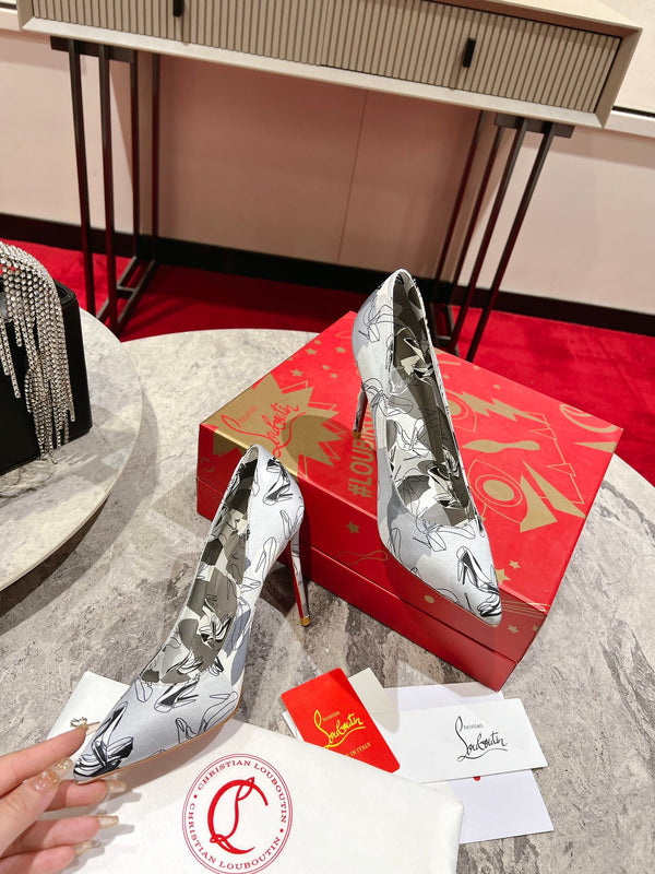 CL So Kate Pumps 120 mm Crepe Satin Gray