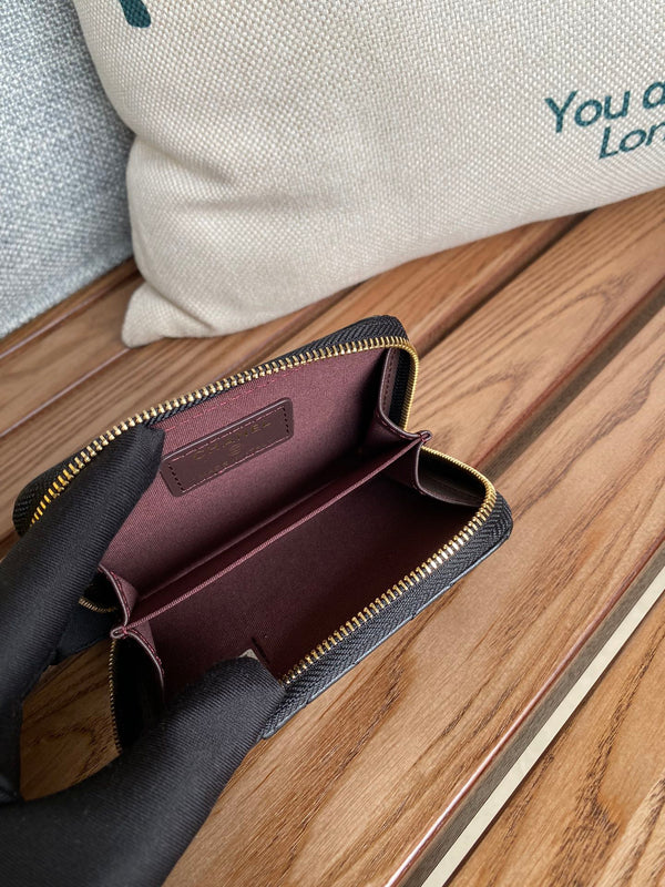 CC 22A Zippy Coin Purse Black Sheepskin GHW 223920