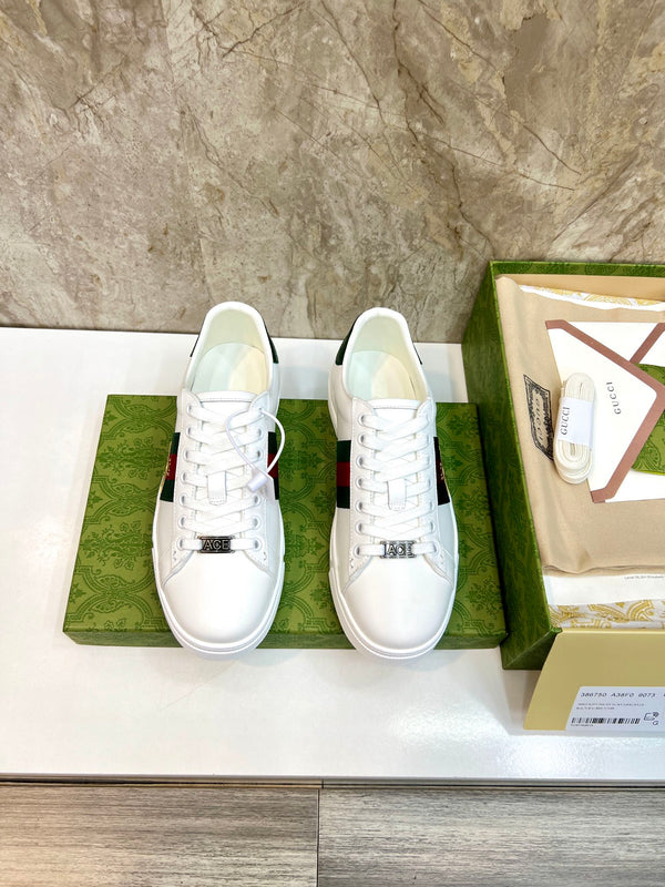 GG Men's ACE Sneaker White Cowhide 525964