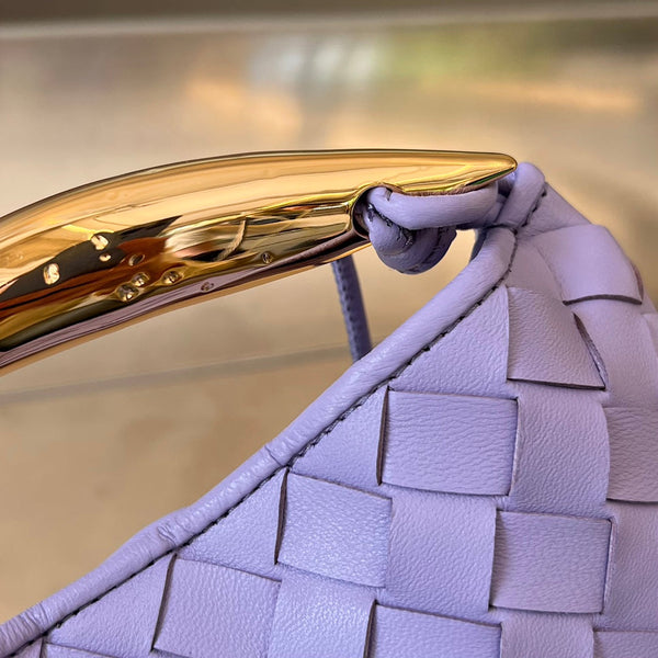 SARDINA 20 CON CATENA IN PELLE DI AGNELLO VIOLA ORCHIDEA