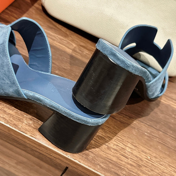 helia 60 cerulean suede calfskin