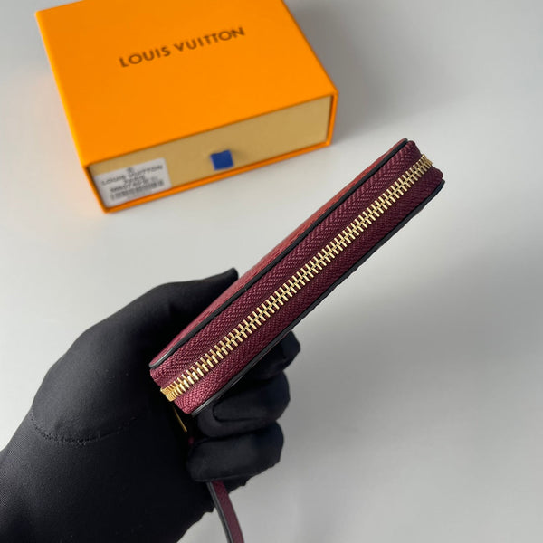LV M60740 Zippy Coin Purse Burgundy Monogram Empreinte Leather 221609