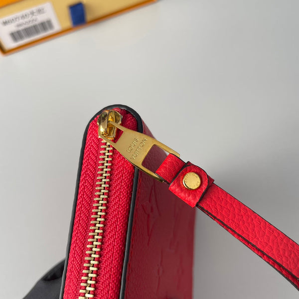 LV M60740 Portamonete Zippy in pelle monogrammata rossa 221610