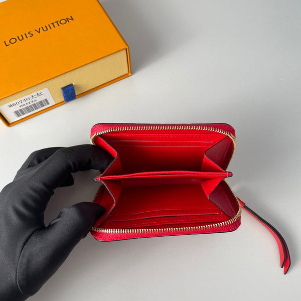 LV M60740 Portamonete Zippy in pelle monogrammata rossa 221610