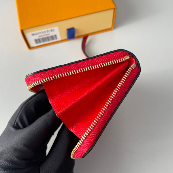 LV M60740 Portamonete Zippy in pelle monogrammata rossa 221610