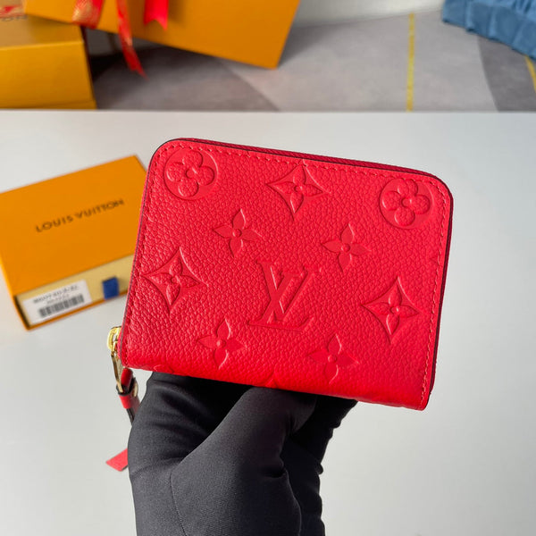 LV M60740 Portamonete Zippy in pelle monogrammata rossa 221610