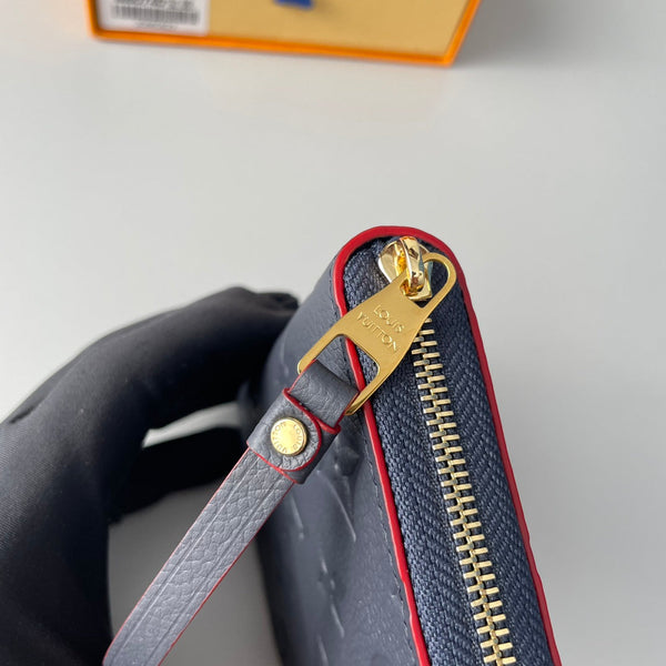 LV M60740 Portamonete Zippy Blu Monogram Empreinte Pelle 221611