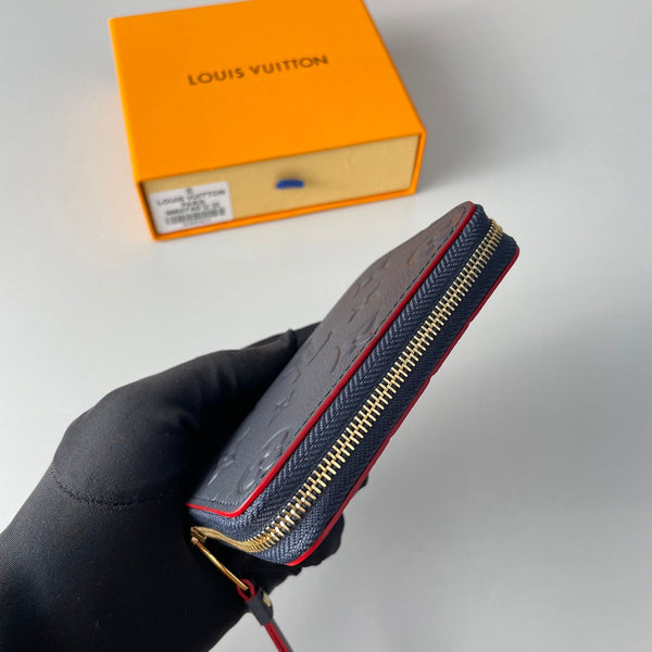 LV M60740 Portamonete Zippy Blu Monogram Empreinte Pelle 221611