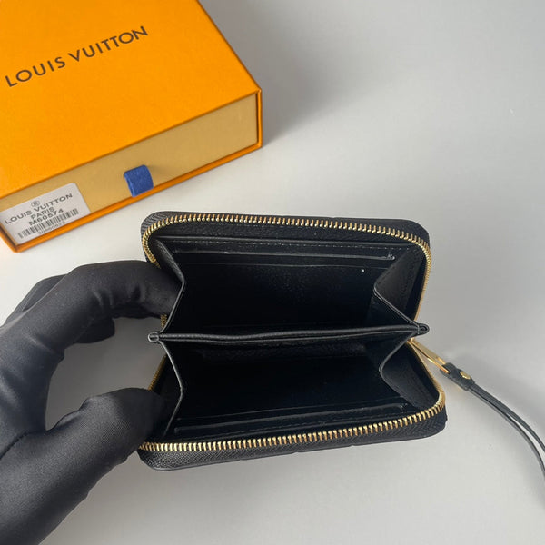 LV M60574 Zippy Coin Purse Black Monogram Empreinte Leather 221613