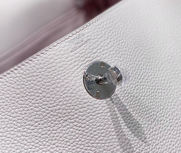 HM LINDY 30 BAG SOFT PINK TAURILLON CLEMENCE LEATHER