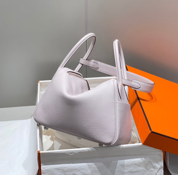 HM LINDY 30 BAG SOFT PINK TAURILLON CLEMENCE LEATHER