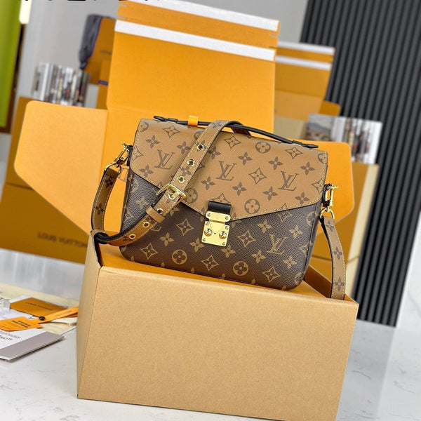 LV Pochette Metis Brown mix Ginger Brown Monogram Reverse Canvas 204264
