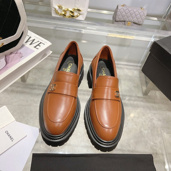 Mocassini CC 45mm Marrone Arancione Pelle di Agnello