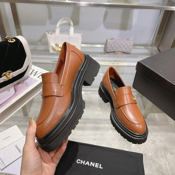 Mocassini CC 45mm Marrone Arancione Pelle di Agnello