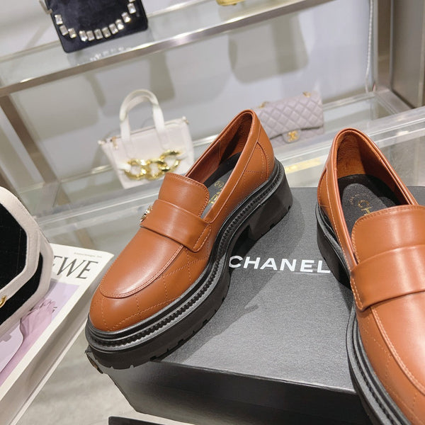 Mocassini CC 45mm Marrone Arancione Pelle di Agnello