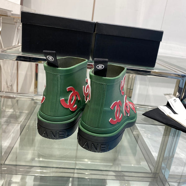 CC Rainboots Green with Embossed Logo Rubber 204072