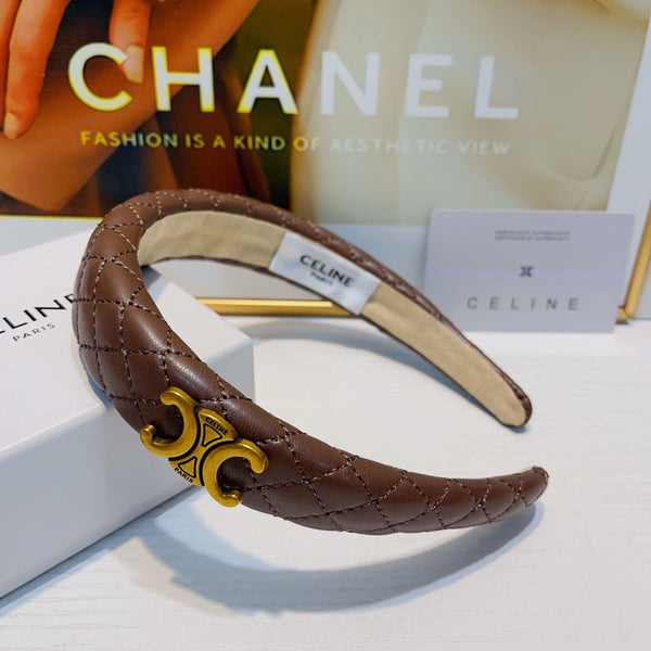 SERRE-TÊTE EN PEAU D'AGNEAU MARRON CHÂTAIGNE 925628