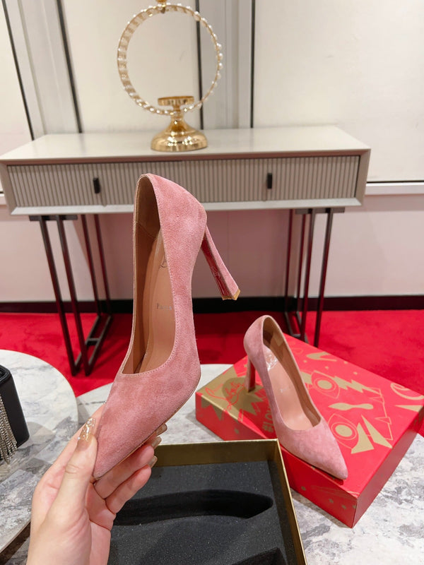 CL Condora Pumps 85mm Suede Leather Pink