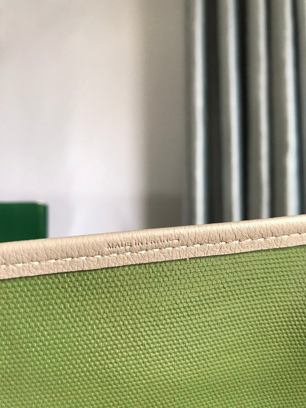 SAINT LOUIS PM 40 IN TELA GOYARDINE E PELLE DI VITELLO GRIGIO MIX VERDE