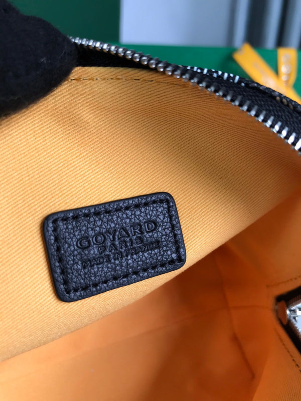 VENDÔME COSMETIC POUCH 17 IN BLACK GOYARDINE CANVAS AND CALFSKIN TRIM