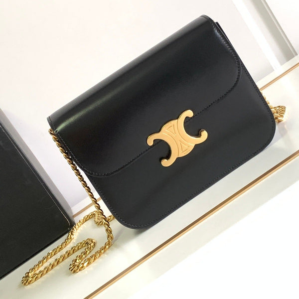 COLLEGE TRIOMPHE 20 NERO CLAFSKIN ORO HARDWARE