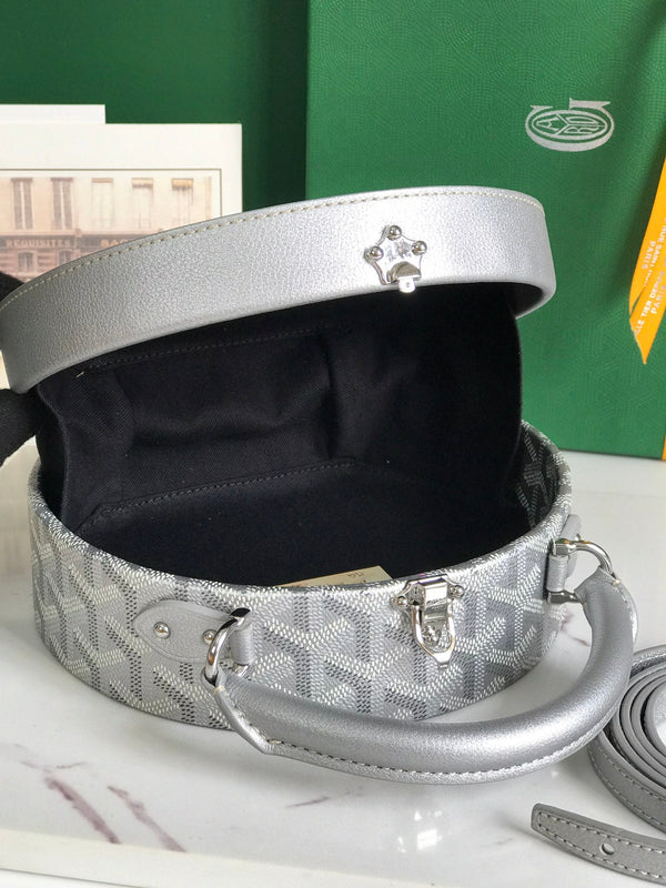 BORSA TRUNK ALTO HATBOX 18 IN TELA GOYARDINE GRIGIA