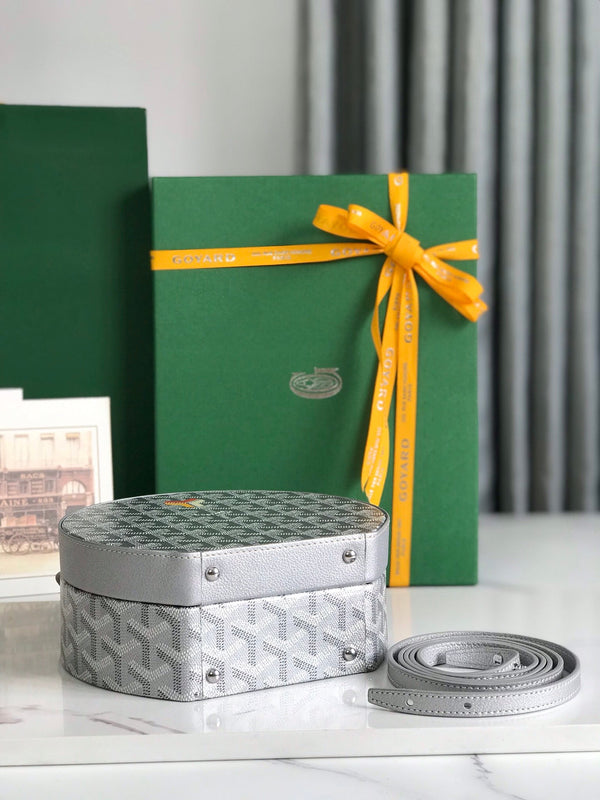 BORSA TRUNK ALTO HATBOX 18 IN TELA GOYARDINE GRIGIA