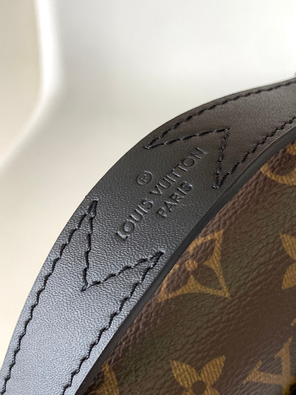 LV S Lock Sling Bag 21cm Brown Green Monogram Macassar Canvas