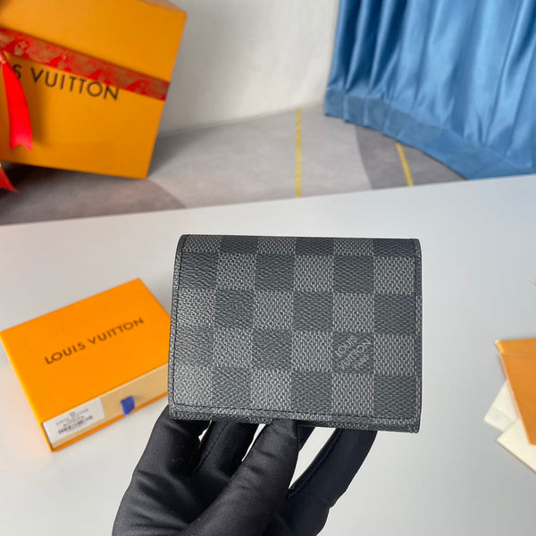 Porta carte LV Enveloppe Carte De Visite Tela Damier Graphite 221501