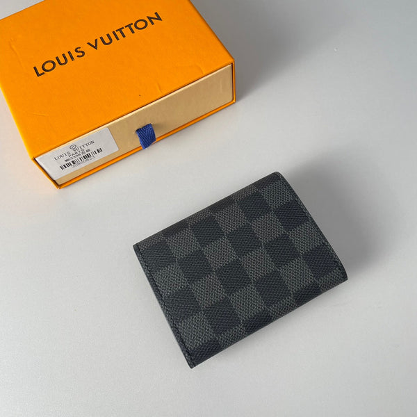 Porta carte LV Enveloppe Carte De Visite Tela Damier Graphite 221501