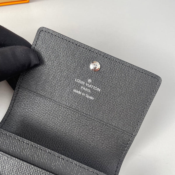 LV Enveloppe Carte De Visite Card Holder Monogram Eclipse Canvas 221499