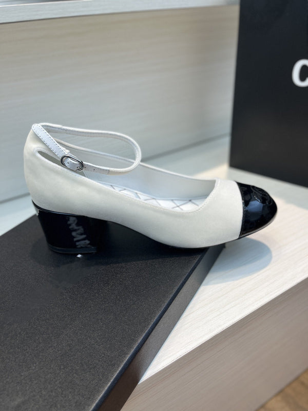 mary janes ivory black velvet