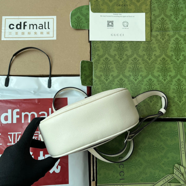 Gucci Blondie 20 Bag White Leather 239975