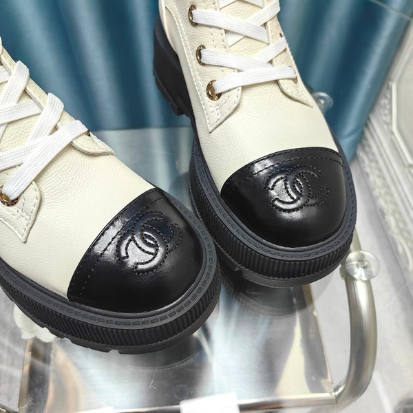 CC Ankle Boots White Lambskin