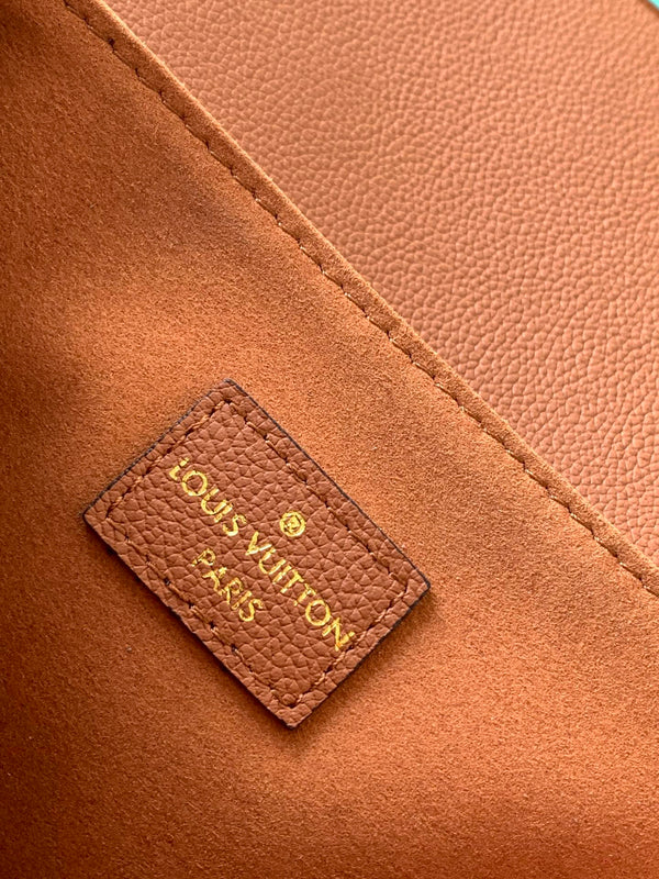 Borsa Oxford LV 22cm in pelle di vacchetta marrone oro 252067