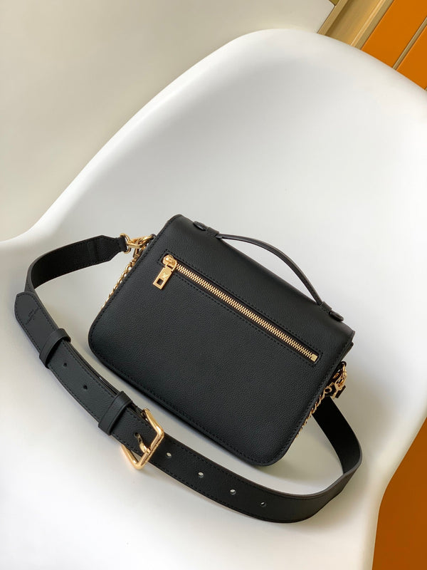 LV Oxford Handbag 22cm Black Grain Cowhide GHW