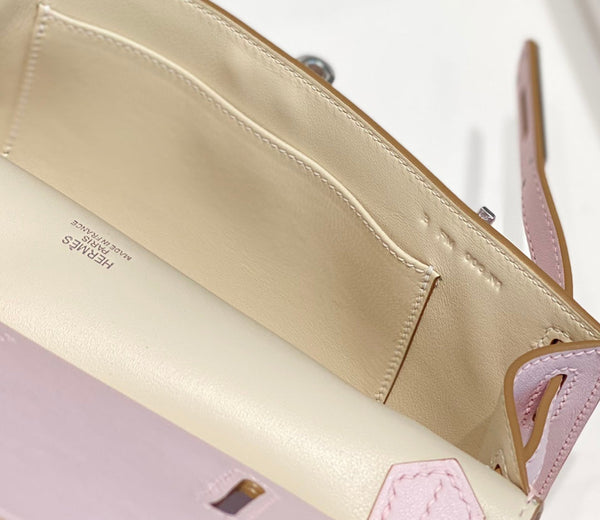 HM JYPSIÈRE MINI 23 MALVA PALE CALFSIN ARGENTO HARDWARE