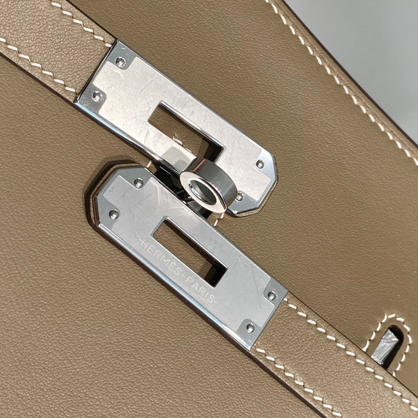 HM JYPSIÈRE MINI 23 TAN CALFSKIN HARDWARE ARGENTO