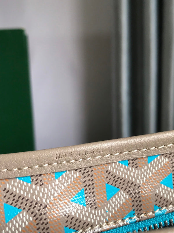 Goyard Boheme Hobo Bag 42cm Turquoise Canvas & Cafskin