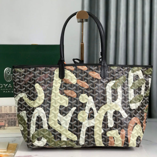 BORSA SAINT LOUIS PM 34 IN TELA GOYARDINE CAMOUFLAGE VERDE LETTRES