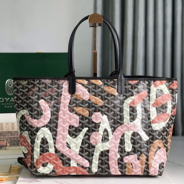 BORSA SAINT LOUIS PM 34 IN TELA GOYARDINE CAMOUFLAGE ROSA LETTRES