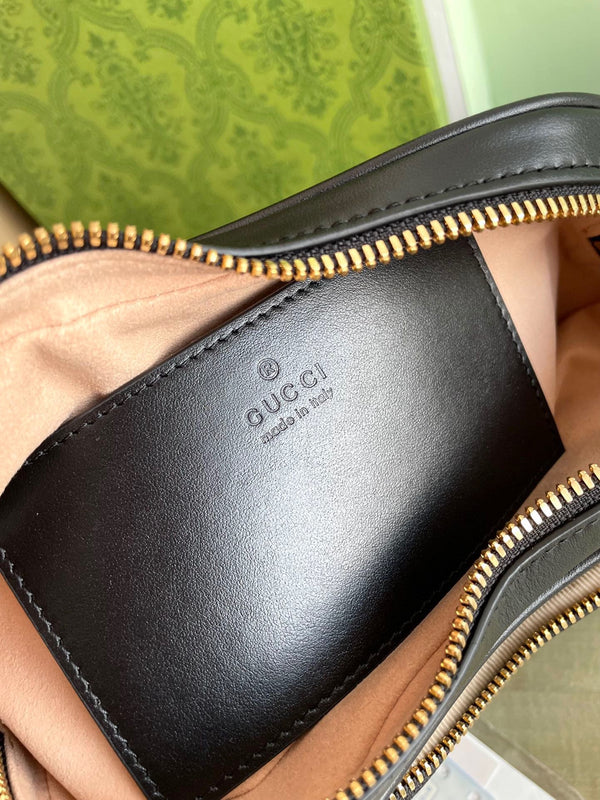 BORSA MARMONT HEART 20 IN PELLE DI VITELLO NERA E FERRAMENTA ORO