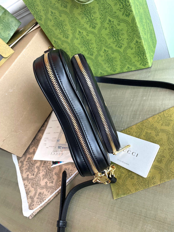 BORSA MARMONT HEART 20 IN PELLE DI VITELLO NERA E FERRAMENTA ORO