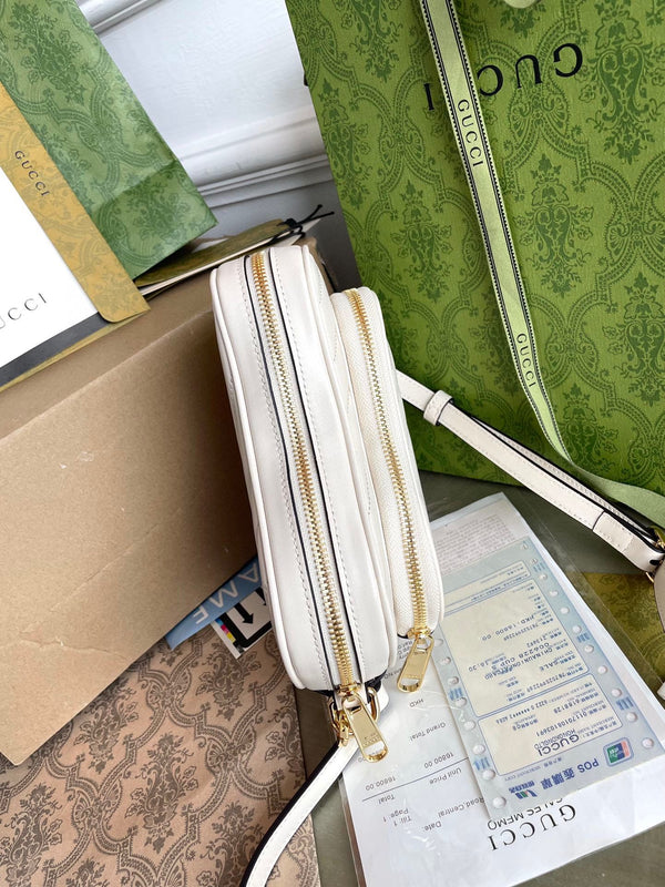 BORSA MARMONT HEART 20 IN PELLE DI VITELLO BIANCA E FERRAMENTA ORO