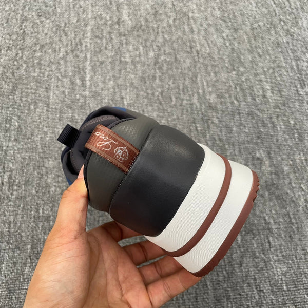 LP BRUNELLO SNEAKERS MULTI-GRIGIO E NAVY IN VITELLO MESH