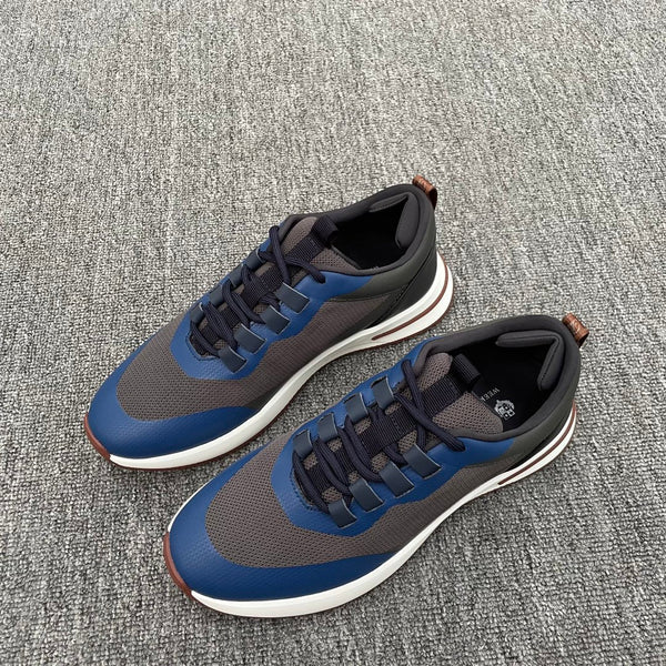 LP BRUNELLO SNEAKERS MULTI-GRIGIO E NAVY IN VITELLO MESH