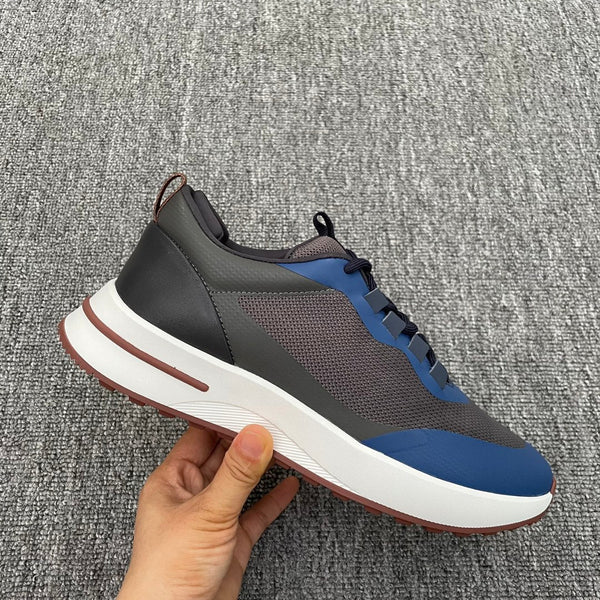 LP BRUNELLO SNEAKERS MULTI-GRIGIO E NAVY IN VITELLO MESH