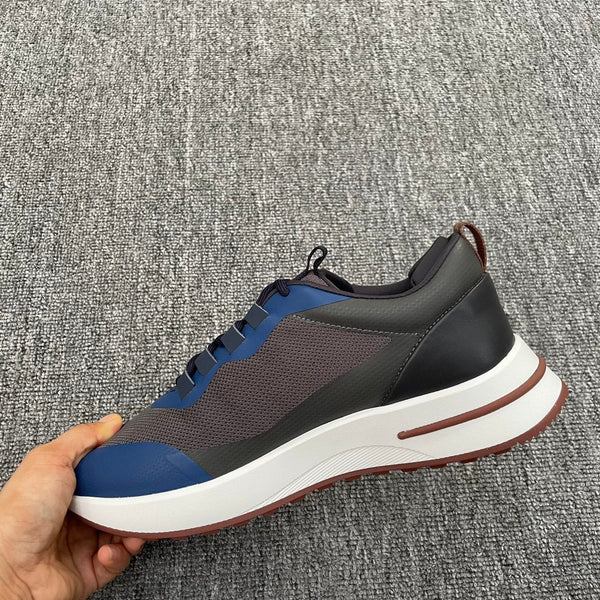 LP BRUNELLO SNEAKERS MULTI-GRIGIO E NAVY IN VITELLO MESH