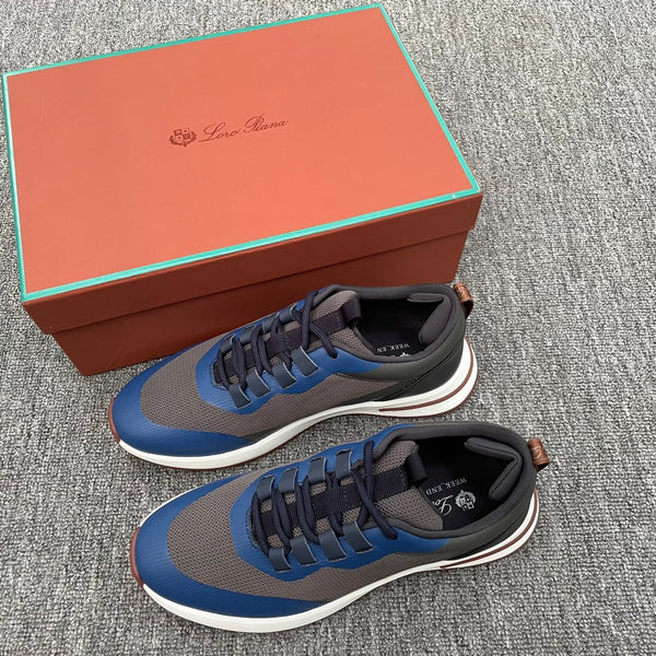 LP BRUNELLO SNEAKERS MULTI-GRIGIO E NAVY IN VITELLO MESH