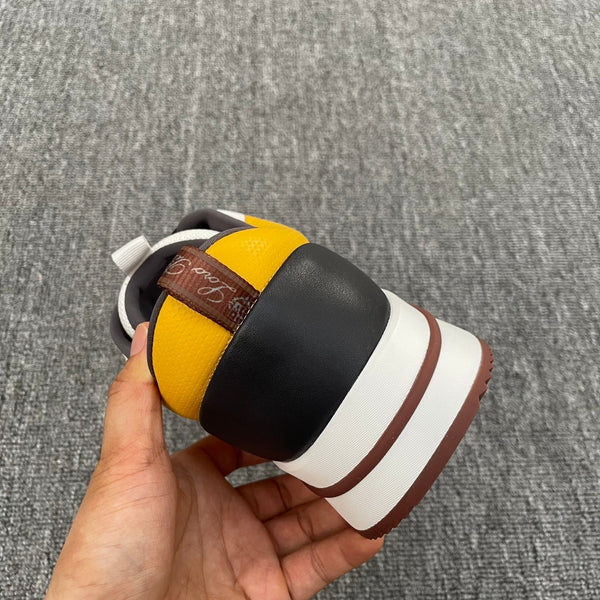 LP BRUNELLO SNEAKERS MULTI-WHITE AND YELLOW MESH CALFSKIN